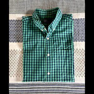 Gap Checkered Button Down, Medium, Green/Blue